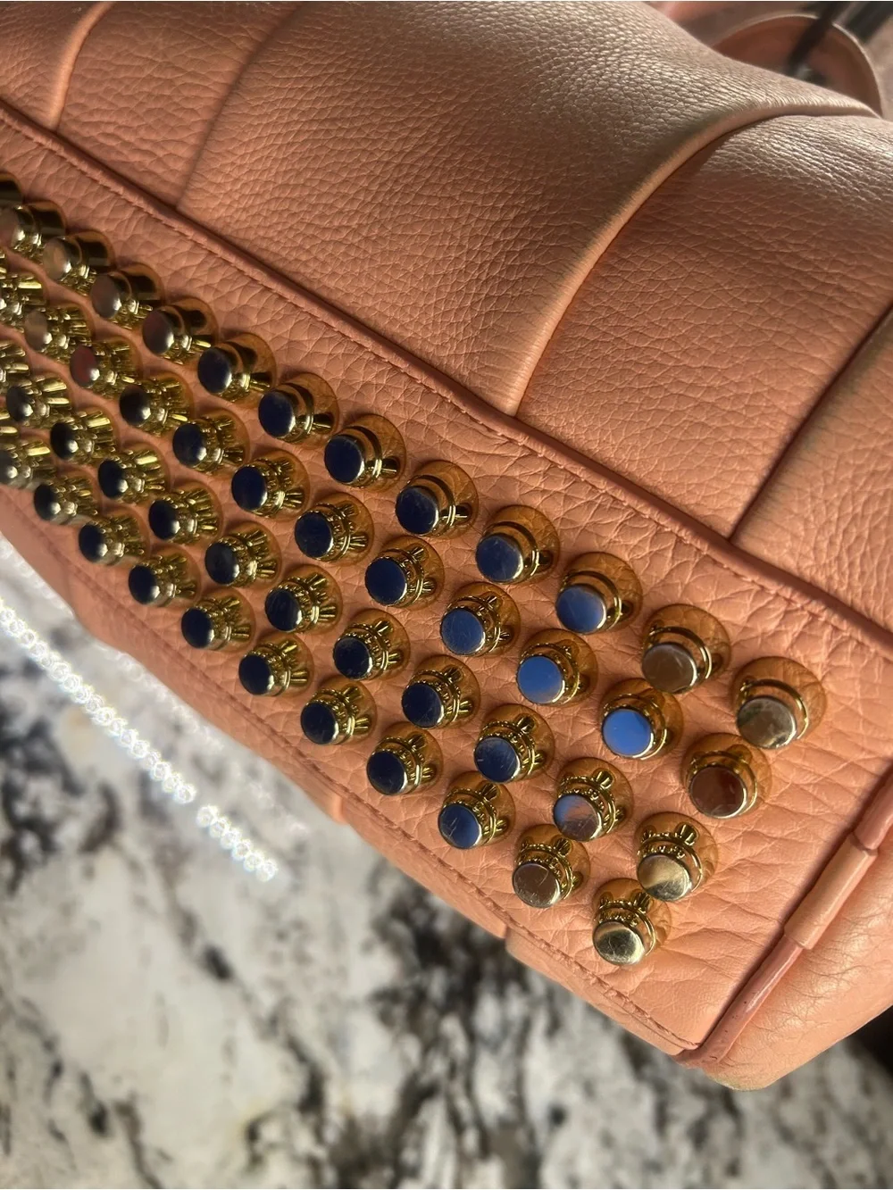 Alexander Wang Vintage Blush Pink Studded Leather 2 Way Boston Bag